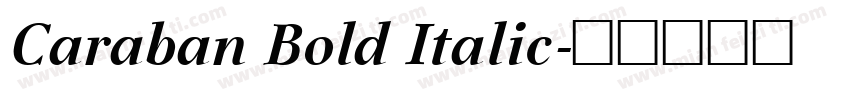 Caraban Bold Italic字体转换